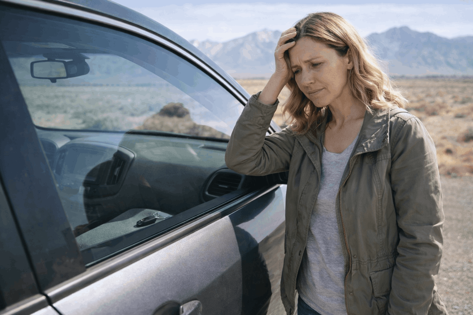 car lockout service in Gardnerville NV woman locked out of car