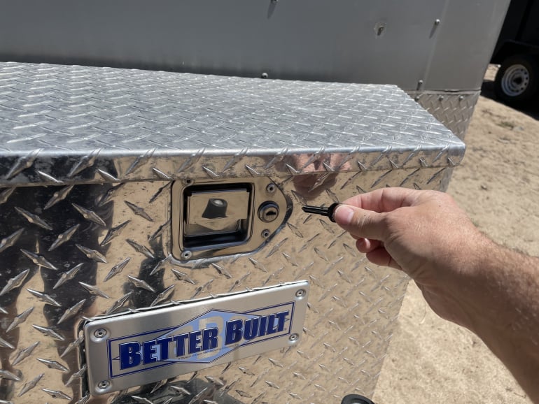 trailer storage box keys