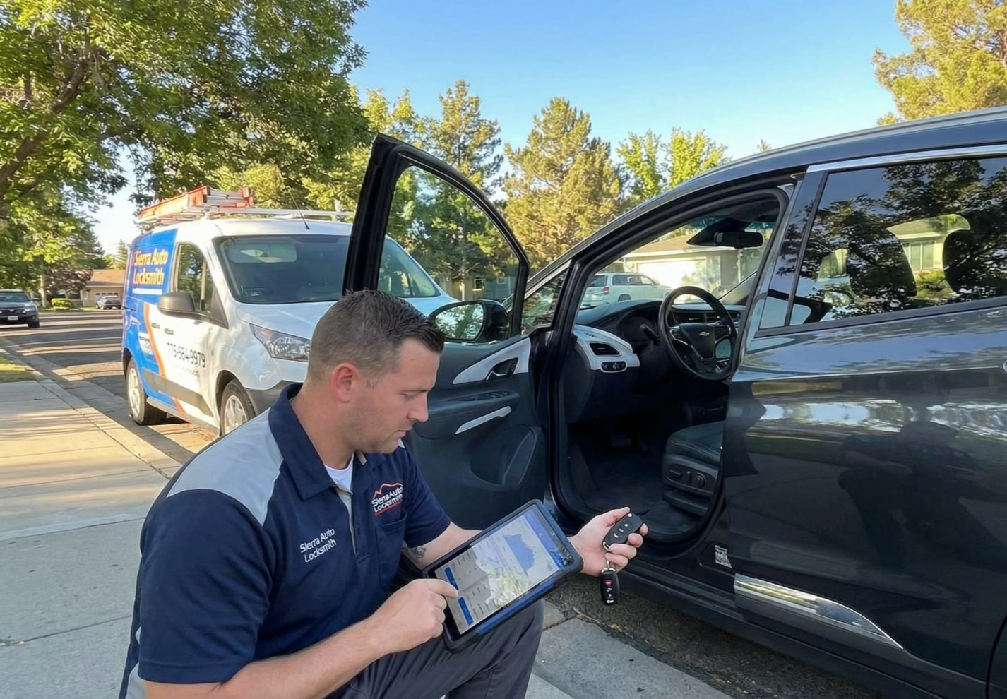 Sierra Auto Locksmith helping a customer with a Lost car key replacement
